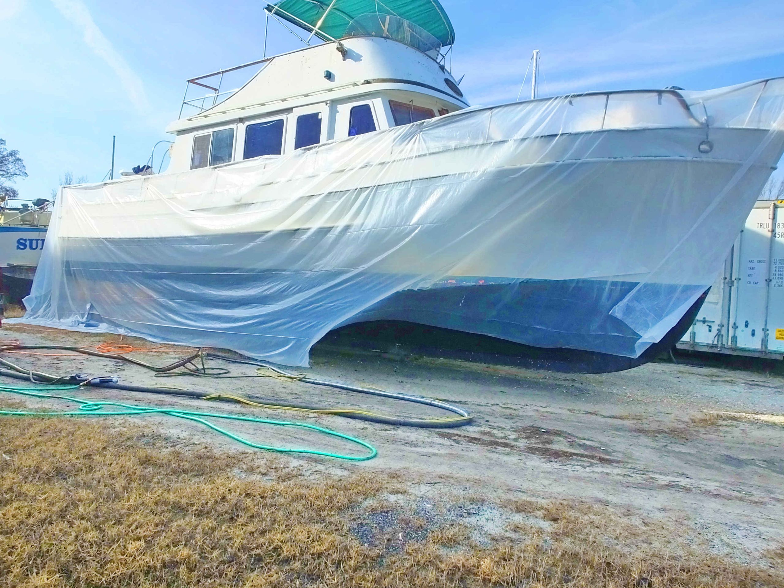 Boat bottom paint removal in Lake City, FL — Lake City Sandblasting